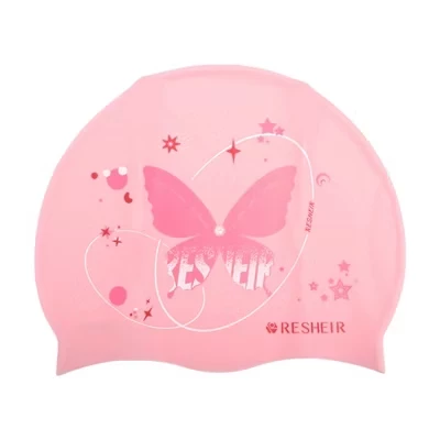 Силиконовая водонепроницаемая шапочка для плавания Butterfly Star, 1 шт., розовая
