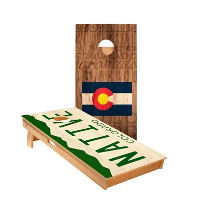 Доски Cornhole от Colorado Native | Включают в себя (2) доски, дополнительные сумки и аксессуары, чехол и подсветку