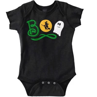 Детский комбинезон Boo Cute Witch Ghost на Хэллоуин для мальчиков или девочек черный
