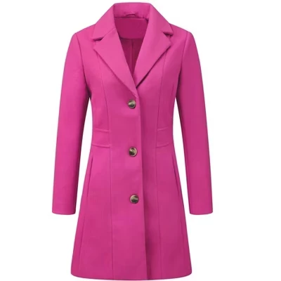 Женский длинный тренч INSPIRE CHIC, однобортный, розовый