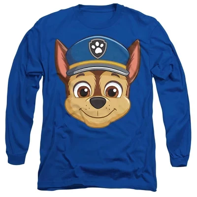 Мужской лонгслив Paw Patrol Chase Large Face, синий