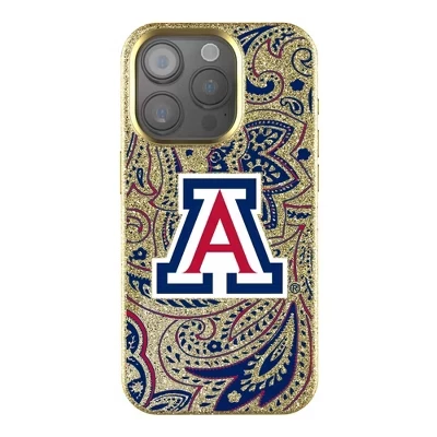 Чехол для мобильного телефона NCAA Big 12 Universities с золотыми блестками Пейсли для Apple iPhone arizona wildcats