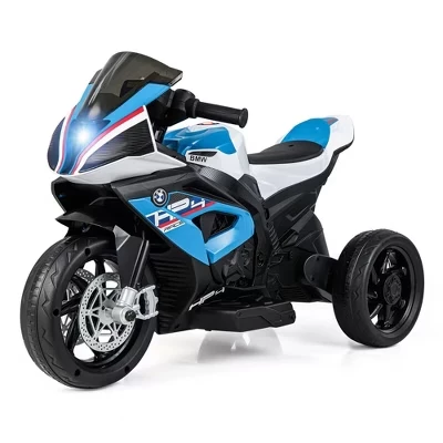 Детский электромотоцикл Costway BMW 12V, синий