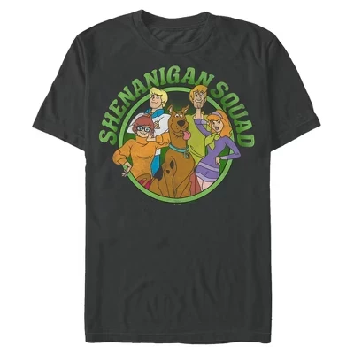 Мужская футболка Scooby Doo Shenanigan Squad цвета древесного угля