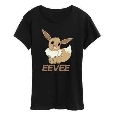 Женская футболка Pokemon Пастельный Иви, чёрная