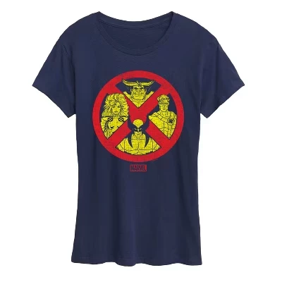Женская футболка с коротким рукавом с логотипом X-Men и графическими персонажами
