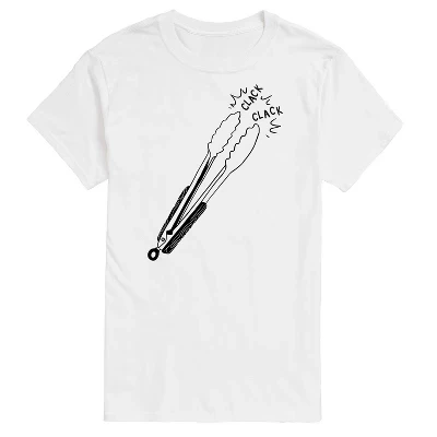 Мужская футболка Clack Clack Tongs с коротким рукавом и рисунком белого цвета