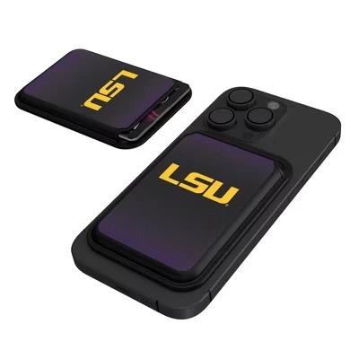 NCAA SEC Universities Льняной черный магнитный кошелек для кредитных карт louisiana state university tigers