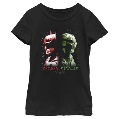 Футболка для девочек DC Comics The Batman Riddler, черная