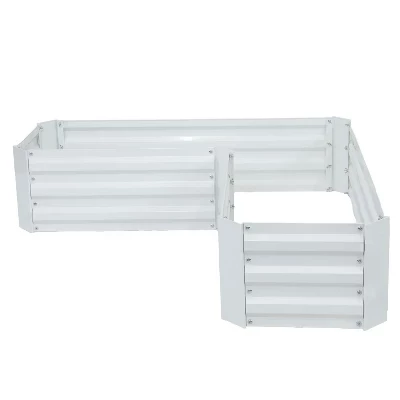 Грядка Sunnydaze Decor L-образная, белая