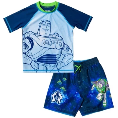 Детский пуловер от Pixar Toy Story Alien Rex, обтягивающий пес Вуди, защита от сыпи и плавки, комплект одежды для маленьких детей светло-голубого цвета