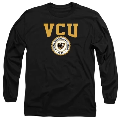 Мужская футболка с длинным рукавом Virginia Commonwealth University Collegiate Seal черного цвета