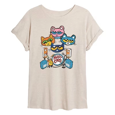 Женская футболка с объемным рисунком Pete The Cat - Alley Cats Heads.