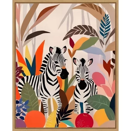 Картина на холсте Amanti Art, зебры, 28 × 23″
