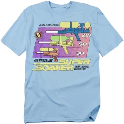 Оригинальная футболка для взрослых Super Soaker светло-голубого цвета