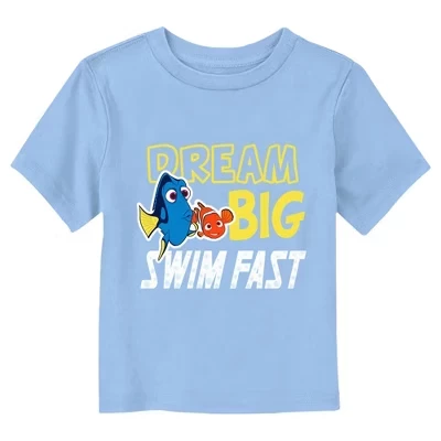 Футболка Dream Big Swim Fast светло-голубого цвета