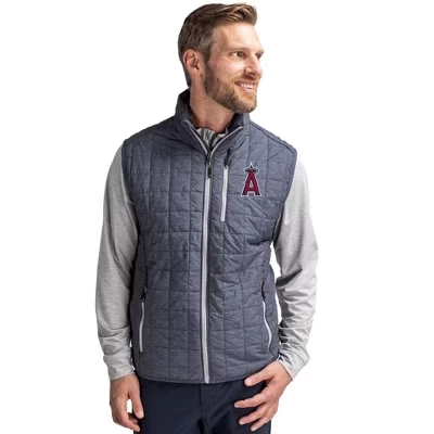 Мужской утепленный жилет-фугу Los Angeles Angels Rainier PrimaLoft® с эко-изоляцией на молнии антрацитовый меланж