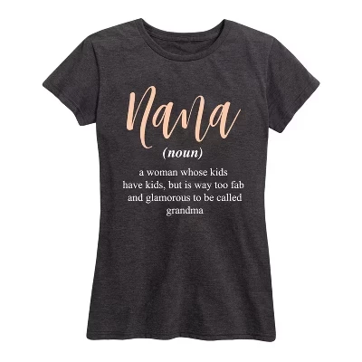Женская футболка Nana с коротким рукавом и графическим рисунком heather charcoal от Definition Nana