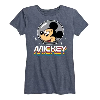 Женская футболка Disney Mickey с принтом, голубой меланж