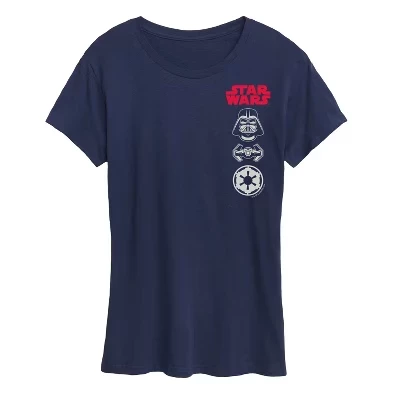Женская футболка Star Wars «Darth Vader Icons», синяя