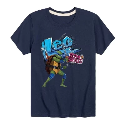 Футболка для мальчиков TMNT Лео, темно-синяя