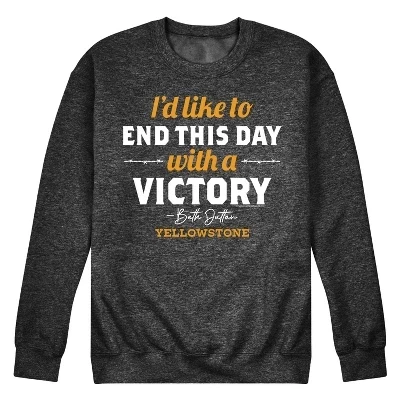 Мужская - Я Бы Хотел Завершить Этот День Флисовой Толстовкой Victory С Графическим Рисунком heather charcoal