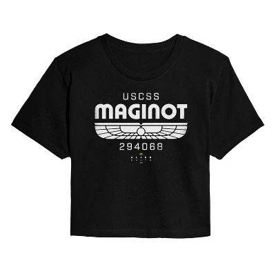 Женская укороченная футболка Alien USCSS Maginot, черная
