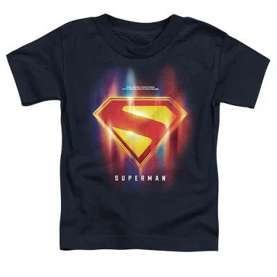 Футболка для мальчиков Superman с сияющей эмблемой, синяя