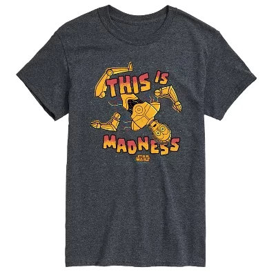 Men's -  - This Is Madness Short Sleeve Graphic T-Shirt heather charcoal