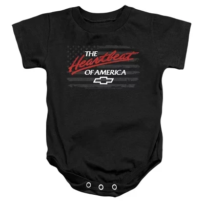 Детское боди с флагом Heartbeat Of America для новорожденных, черное