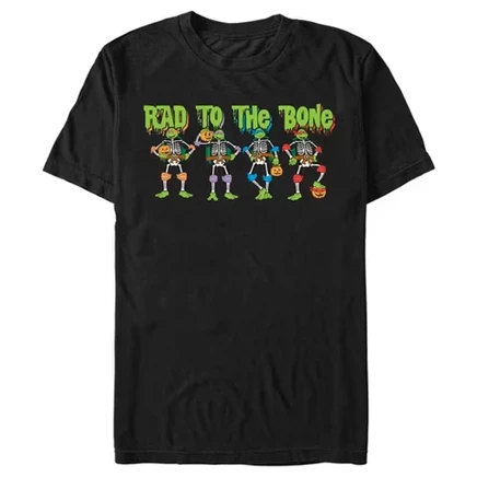 Мужская футболка на Хэллоуин Rad to the Bone черного цвета