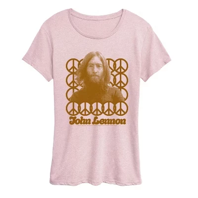 Женская футболка John Lennon Lennon Peace, розовая