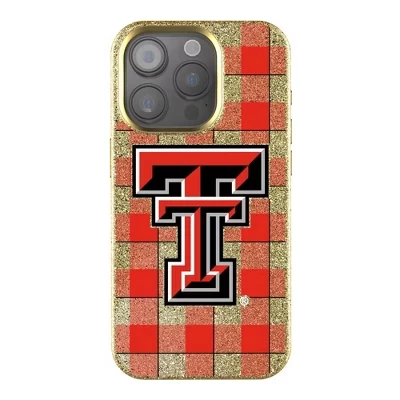 Чехол для мобильного телефона NCAA Big 12 Universities в клетку с золотыми украшениями для Apple iPhone