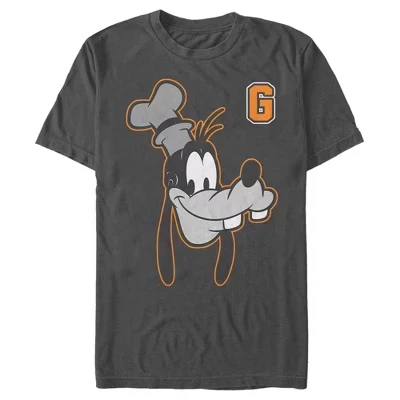 Мужская футболка Mickey & Friends Гуфи, угольная