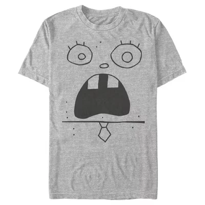 Мужская футболка с рисунком DoodleBob Expression athletic heather