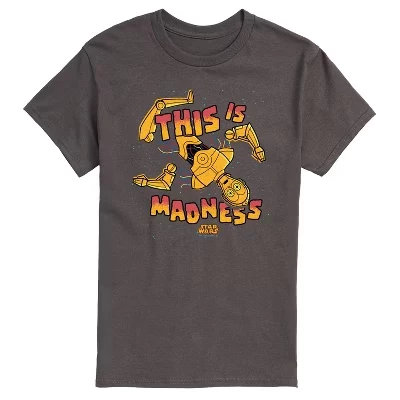 Men's -  - This Is Madness Short Sleeve Graphic T-Shirt charcoal