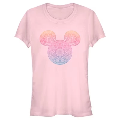 Женская футболка Mickey Mouse с мандалой, розовая