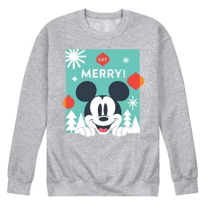 Мужская флисовая толстовка athletic heather с веселым рисунком Get Merry