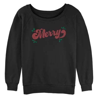 Толстовка Junior's Lost Gods Christmas Merry с изображением Омелы черная