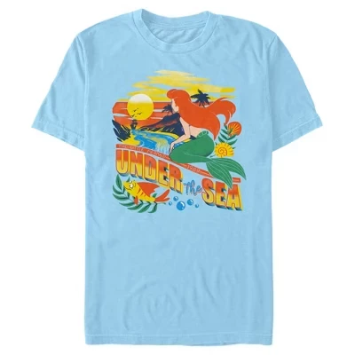 Мужская футболка Ariel Under the Sea Sunset светло-голубого цвета