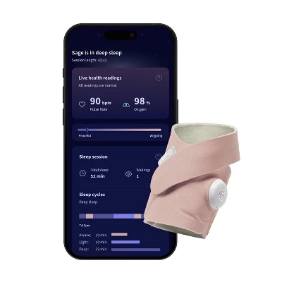 Смарт-монитор Owlet Dream Sock, пыльно-розовый