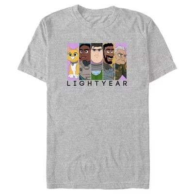 Мужская футболка с героями мультфильмов Lightyear Базз Лайтер и его друзья athletic heather