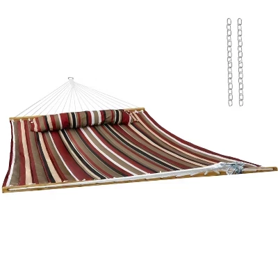 Гамак Sunnydaze Extra-Large с распорками, полосатый