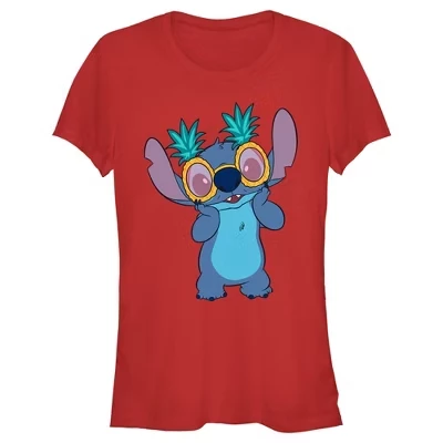 Женская футболка Lilo & Stitch «Ананас», красная
