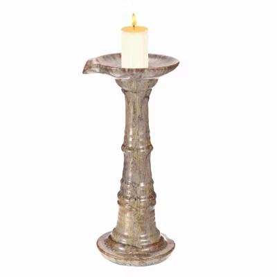 Подсвечник Unique Bargains керамический настольный, коричневый
