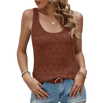 Женский топ Yesfashion с U-вырезом, красный