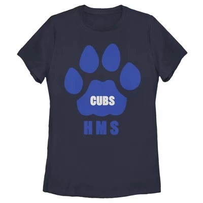 Женская футболка с логотипом Hawkins Middle School Cubs синего цвета