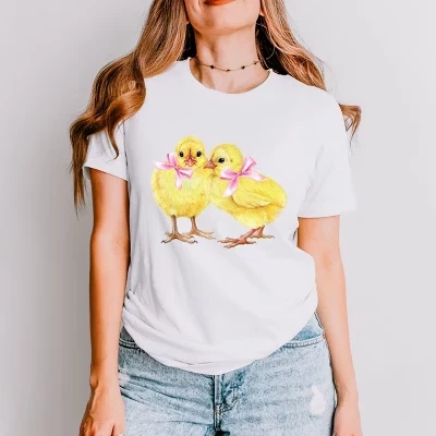 Футболка с коротким рукавом Coquette Yellow Chickens белого цвета