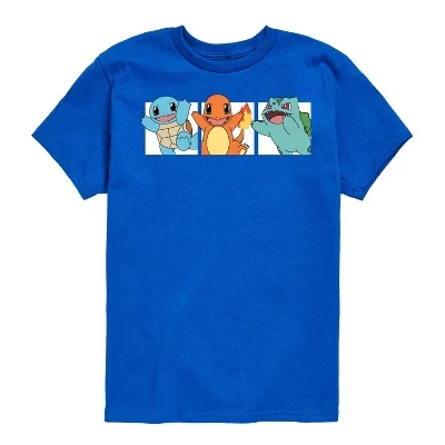 Футболка для мальчиков Pokémon, стартеры Канто, синяя
