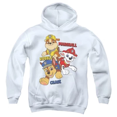 Толстовка с капюшоном для мальчиков Paw Patrol Marshall Rubble Chase Jumping белая